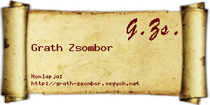 Grath Zsombor névjegykártya